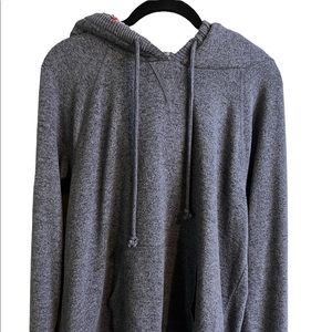Light Weight faux fur gray hoodie